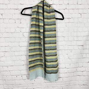 Smartwool Blue‎ Green Striped Knit Scarf